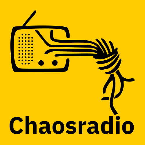 Logo des Chaos Computer Club mit dem Text "Chasoradio"